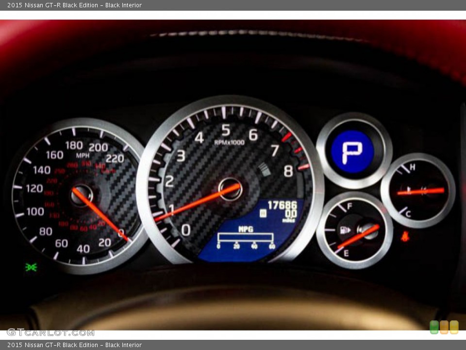 Black Interior Gauges for the 2015 Nissan GT-R Black Edition #134064518