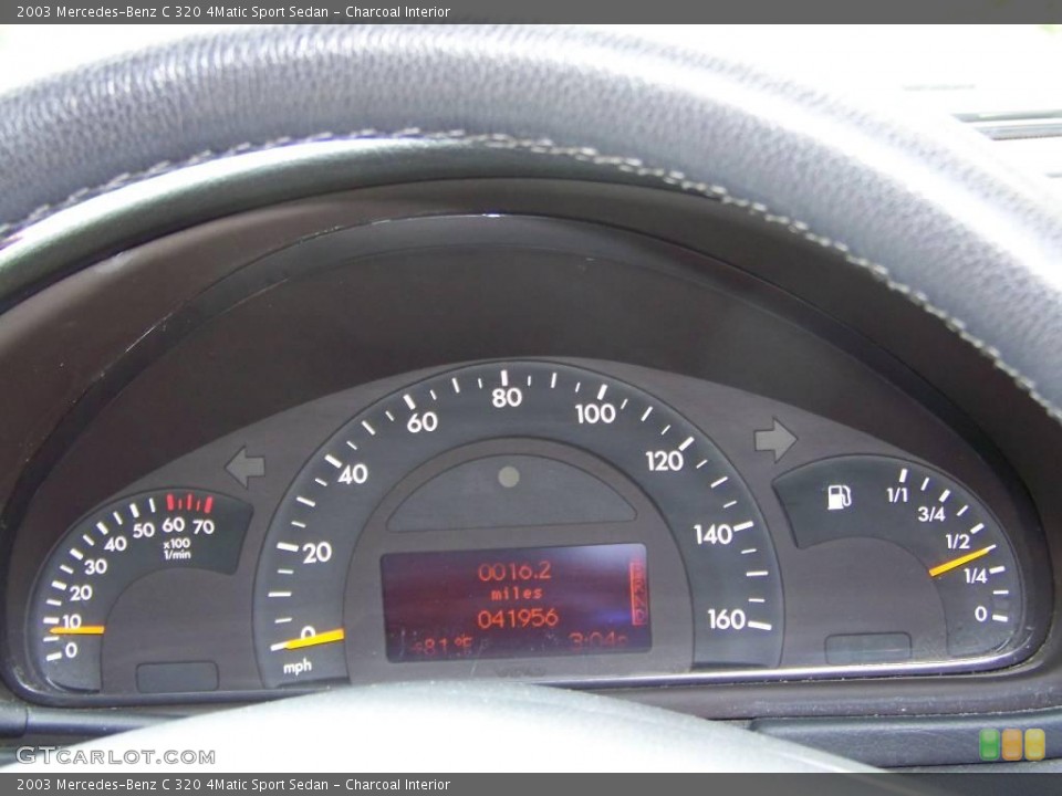Charcoal Interior Gauges for the 2003 Mercedes-Benz C 320 4Matic Sport Sedan #13407107