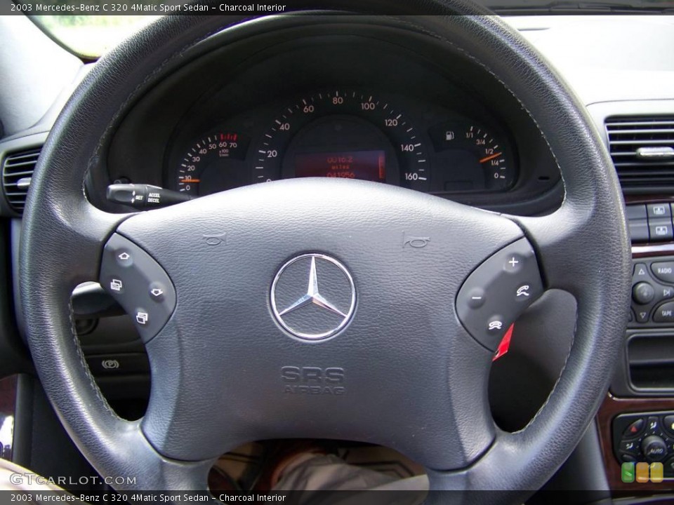 Charcoal Interior Steering Wheel for the 2003 Mercedes-Benz C 320 4Matic Sport Sedan #13407112