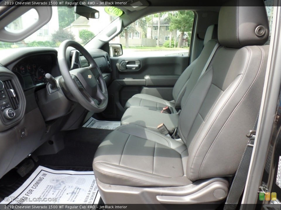 Jet Black Interior Front Seat for the 2019 Chevrolet Silverado 1500 WT Regular Cab 4WD #134097958