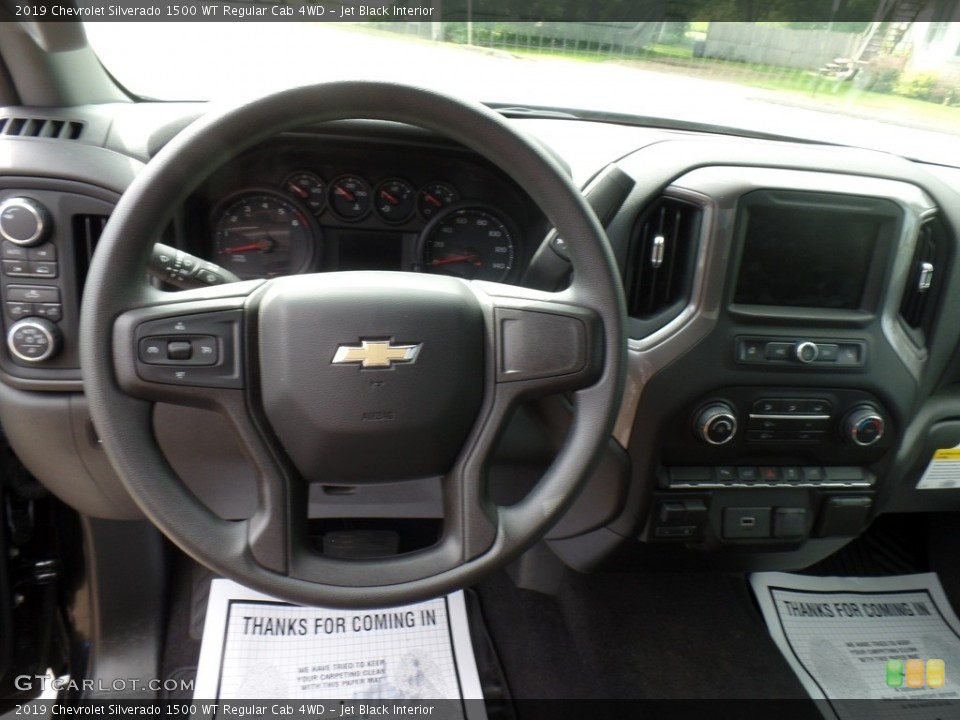 Jet Black Interior Steering Wheel for the 2019 Chevrolet Silverado 1500 WT Regular Cab 4WD #134098003