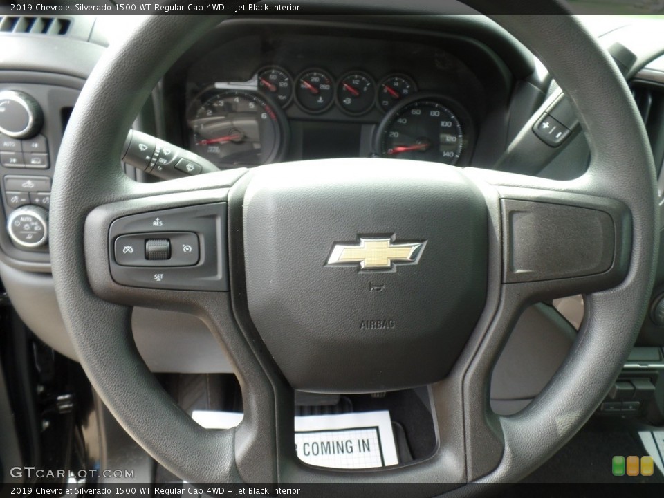 Jet Black Interior Steering Wheel for the 2019 Chevrolet Silverado 1500 WT Regular Cab 4WD #134098009