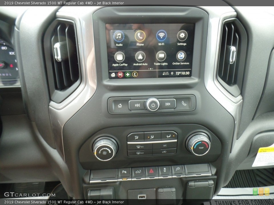 Jet Black Interior Controls for the 2019 Chevrolet Silverado 1500 WT Regular Cab 4WD #134098048
