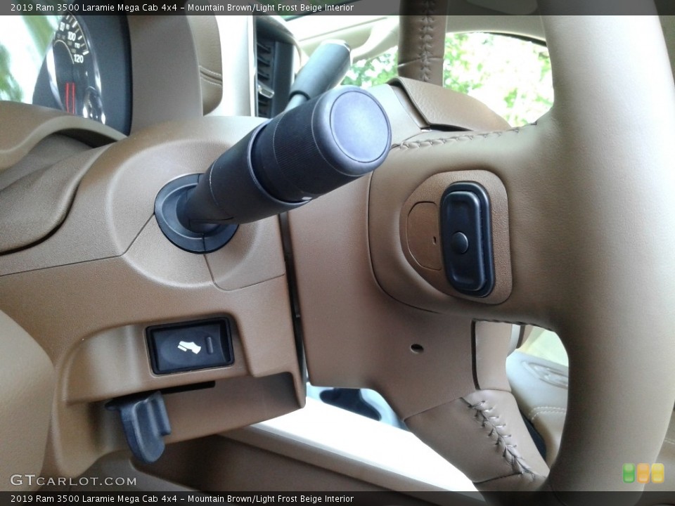 Mountain Brown/Light Frost Beige Interior Controls for the 2019 Ram 3500 Laramie Mega Cab 4x4 #134117330