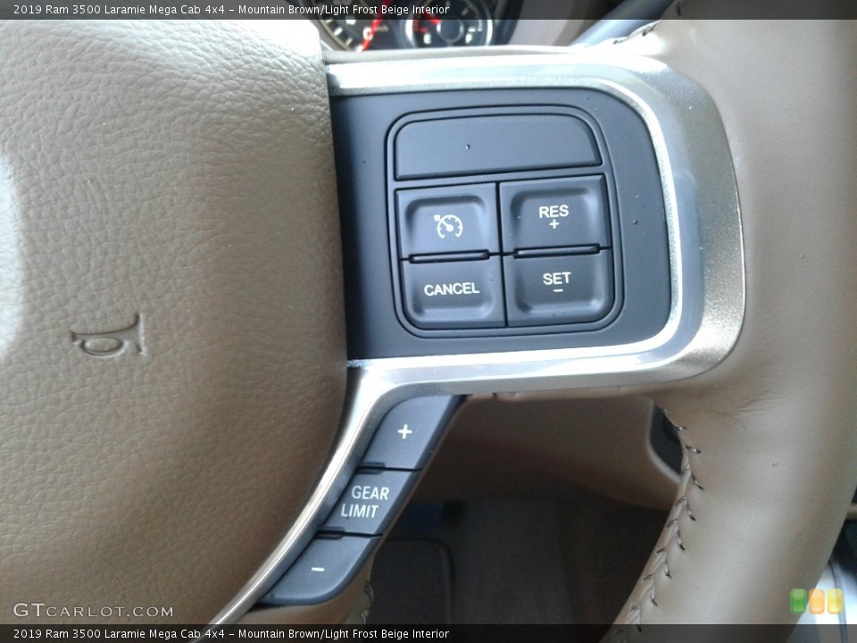 Mountain Brown/Light Frost Beige Interior Steering Wheel for the 2019 Ram 3500 Laramie Mega Cab 4x4 #134117387