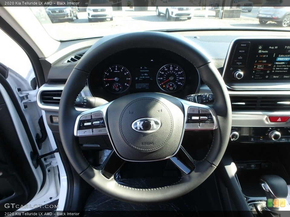 Black Interior Steering Wheel for the 2020 Kia Telluride LX AWD #134127536