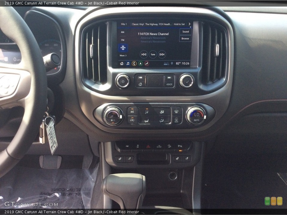 Jet Black/­Cobalt Red Interior Controls for the 2019 GMC Canyon All Terrain Crew Cab 4WD #134145707