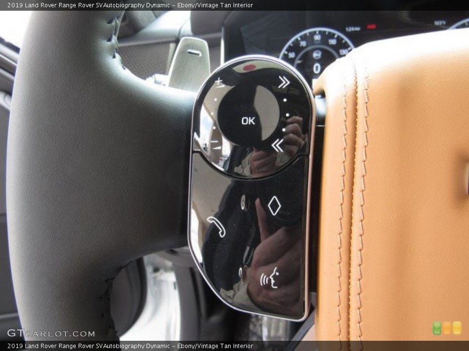 Ebony/Vintage Tan Interior Steering Wheel for the 2019 Land Rover Range Rover SVAutobiography Dynamic #134149367