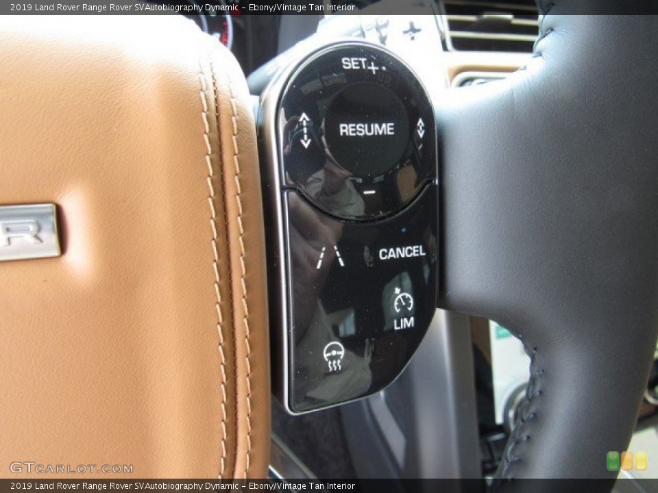 Ebony/Vintage Tan Interior Steering Wheel for the 2019 Land Rover Range Rover SVAutobiography Dynamic #134149399