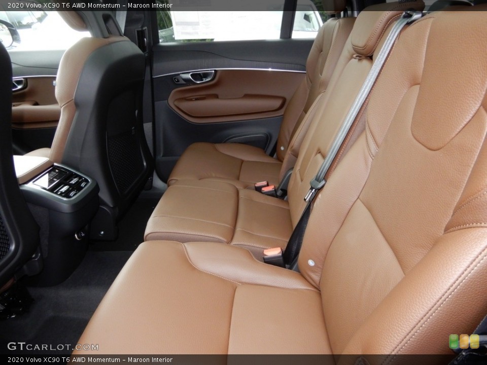 Maroon Interior Rear Seat for the 2020 Volvo XC90 T6 AWD Momentum #134161854