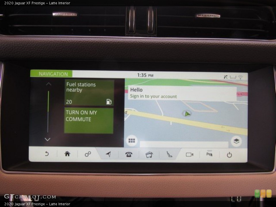 Latte Interior Navigation for the 2020 Jaguar XF Prestige #134164395