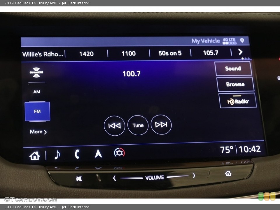 Jet Black Interior Controls for the 2019 Cadillac CT6 Luxury AWD #134196625