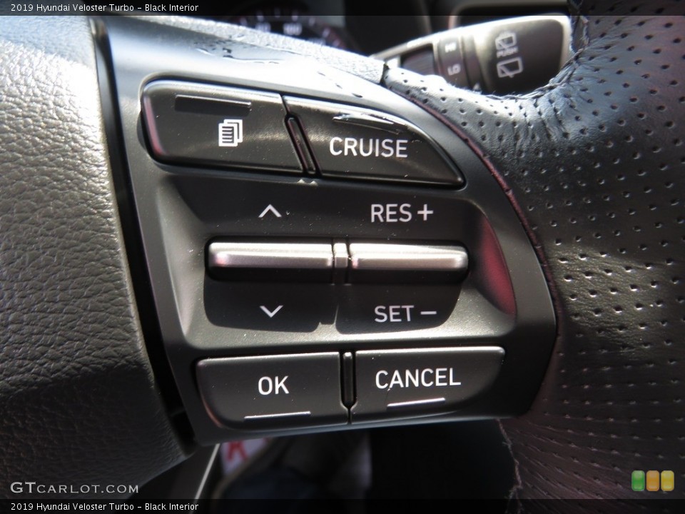 Black Interior Steering Wheel for the 2019 Hyundai Veloster Turbo #134208286