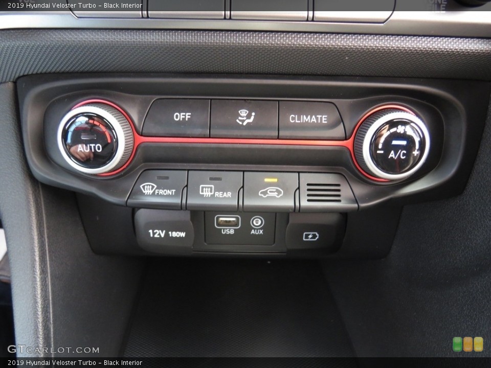 Black Interior Controls for the 2019 Hyundai Veloster Turbo #134208307