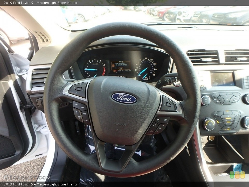 Medium Light Stone Interior Steering Wheel for the 2019 Ford Fusion S #134211405