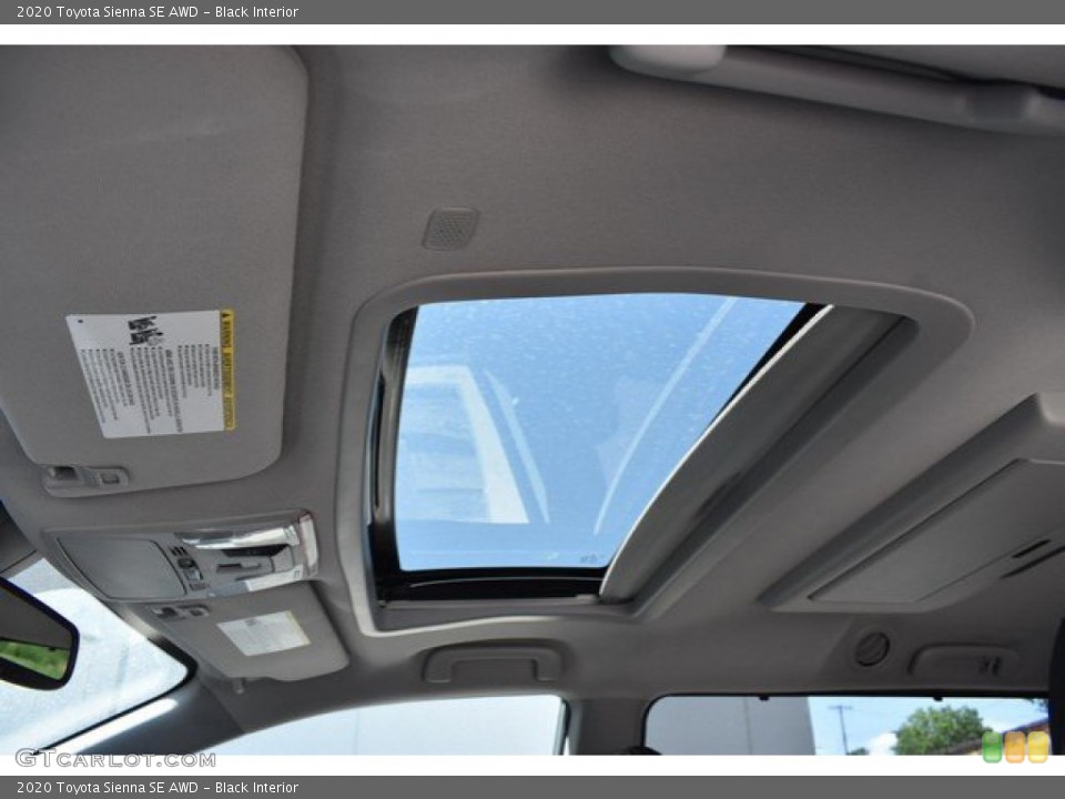 Black Interior Sunroof for the 2020 Toyota Sienna SE AWD #134220444