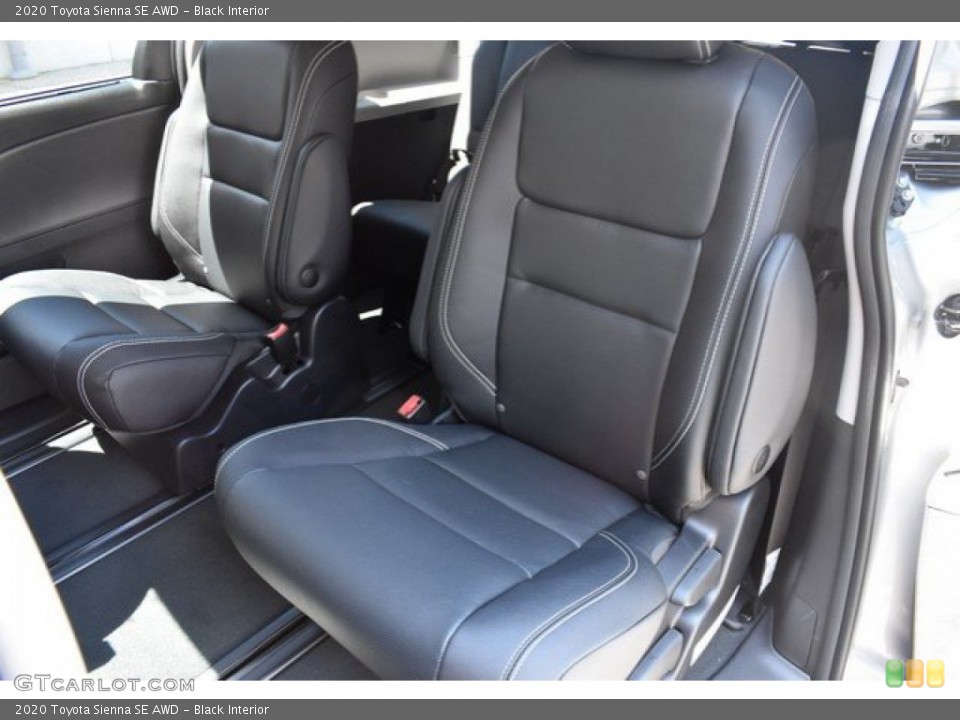 Black Interior Rear Seat for the 2020 Toyota Sienna SE AWD #134220477