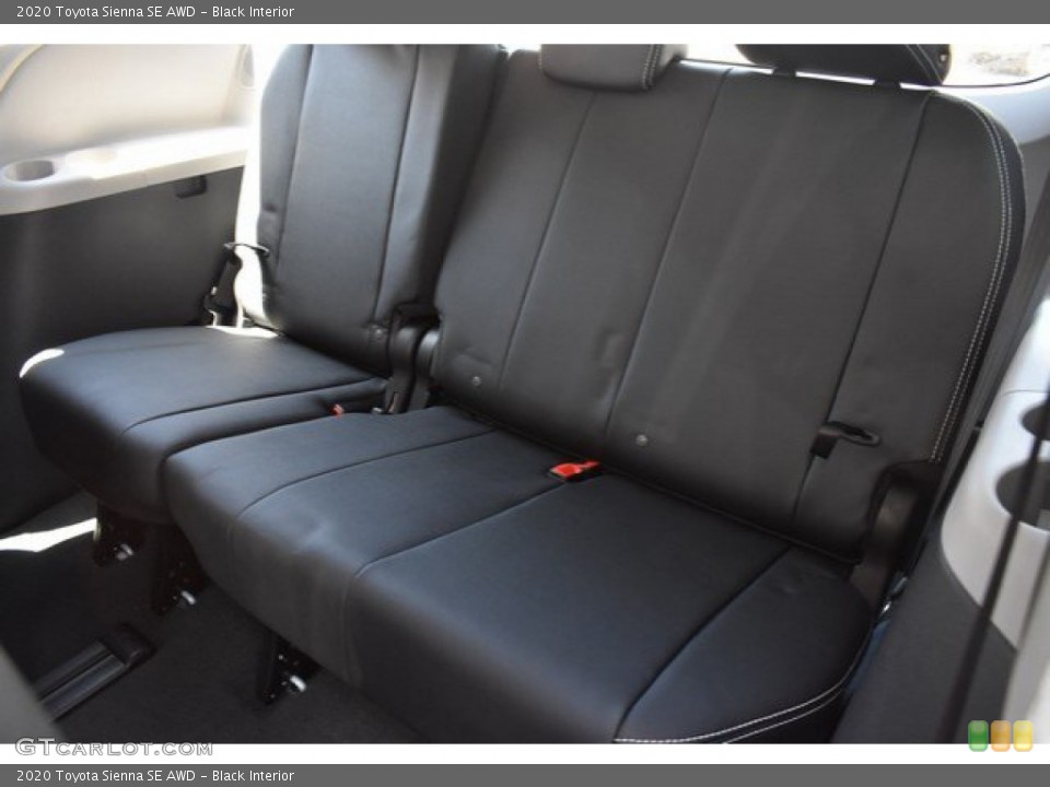Black Interior Rear Seat for the 2020 Toyota Sienna SE AWD #134220507