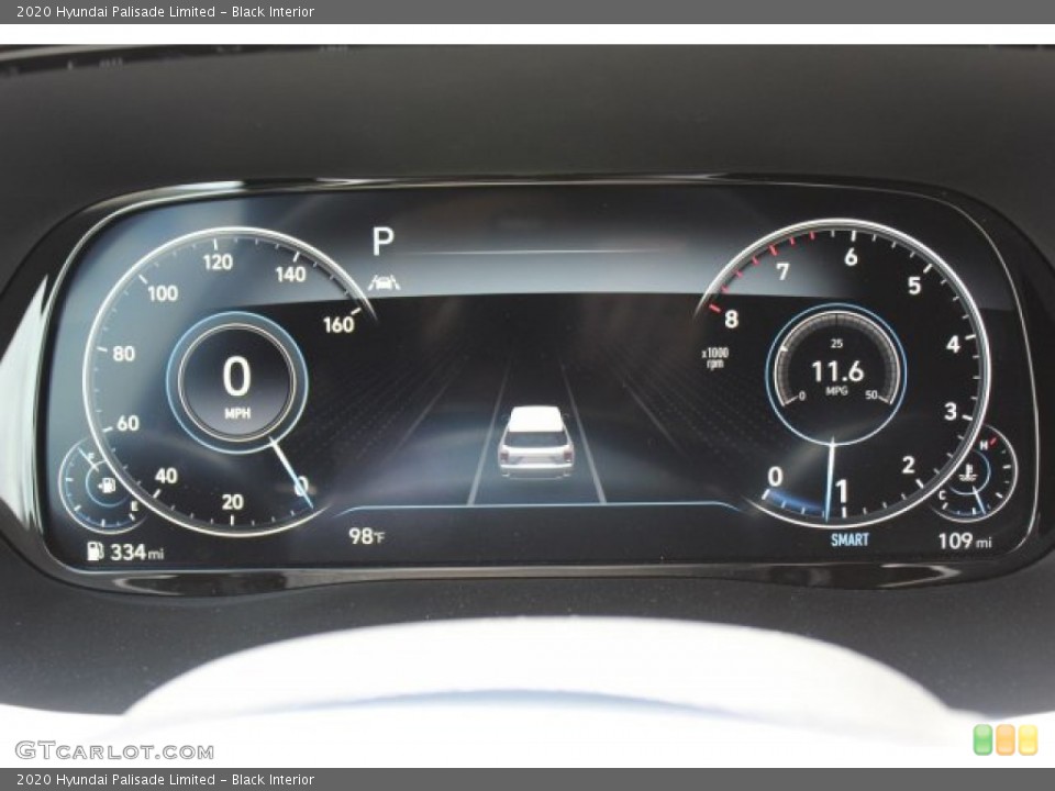 Black Interior Gauges for the 2020 Hyundai Palisade Limited #134220933