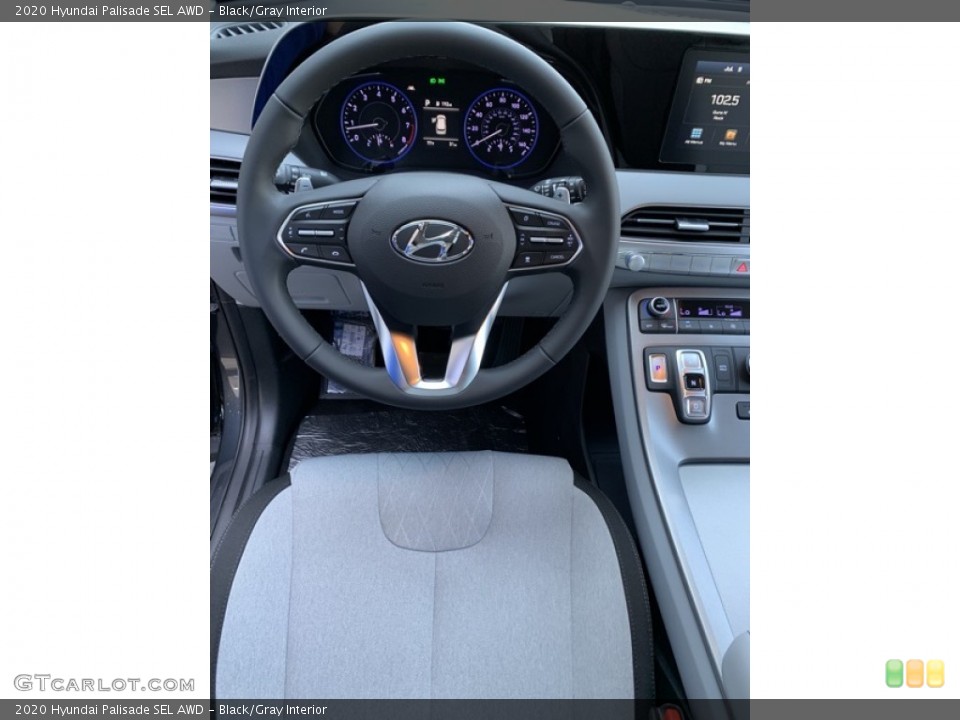 Black/Gray Interior Steering Wheel for the 2020 Hyundai Palisade SEL AWD #134224074