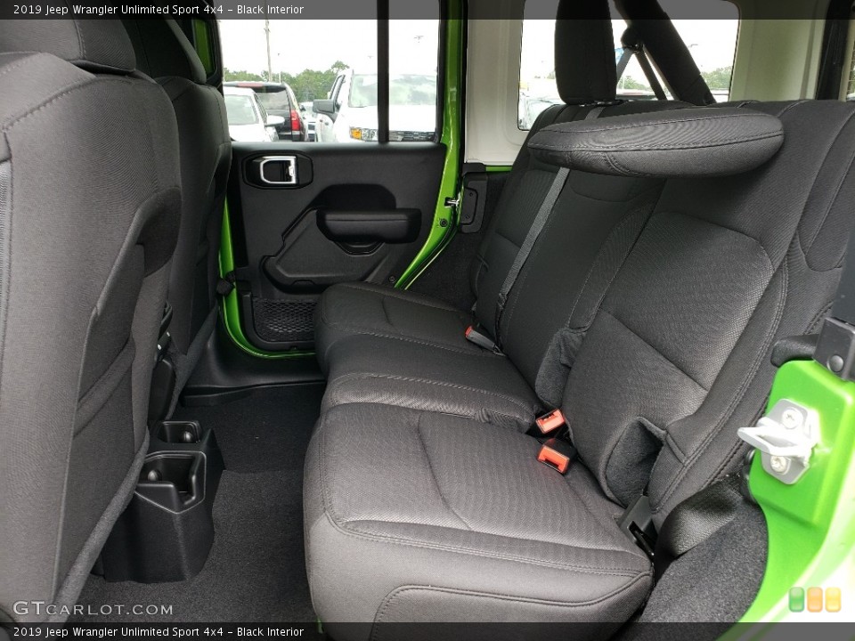 Black Interior Rear Seat for the 2019 Jeep Wrangler Unlimited Sport 4x4 #134246238