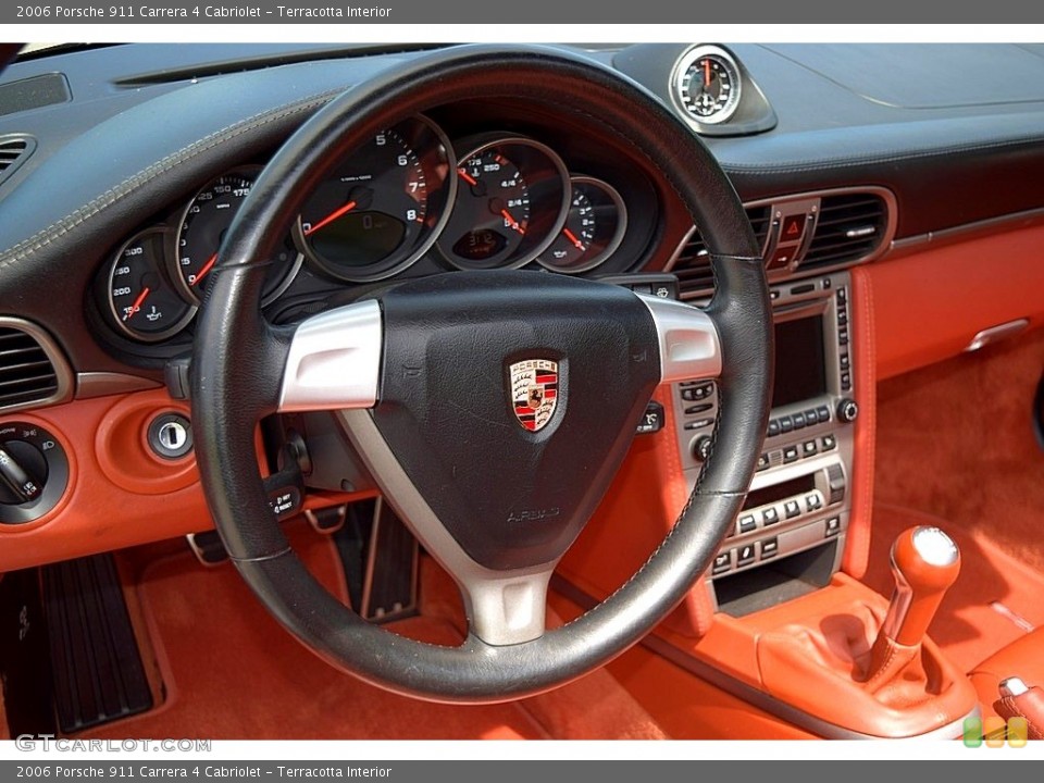 Terracotta Interior Steering Wheel for the 2006 Porsche 911 Carrera 4 Cabriolet #134250715