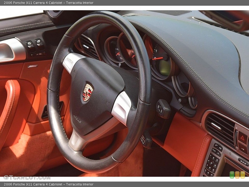 Terracotta Interior Steering Wheel for the 2006 Porsche 911 Carrera 4 Cabriolet #134250957