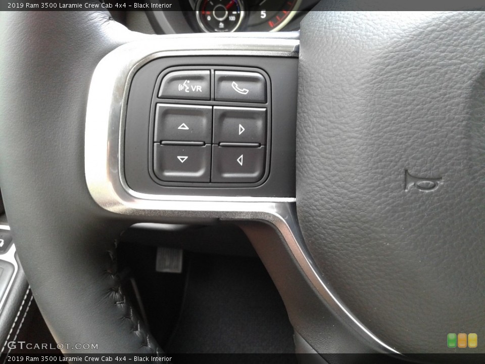 Black Interior Steering Wheel for the 2019 Ram 3500 Laramie Crew Cab 4x4 #134253214