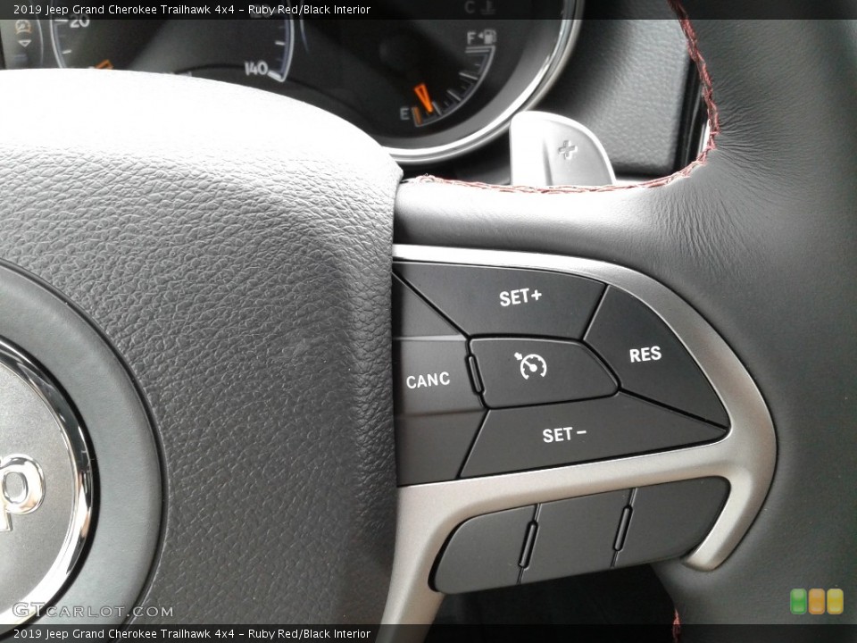 Ruby Red/Black Interior Steering Wheel for the 2019 Jeep Grand Cherokee Trailhawk 4x4 #134255963