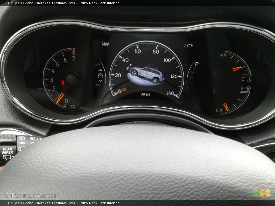 Ruby Red/Black Interior Gauges for the 2019 Jeep Grand Cherokee Trailhawk 4x4 #134255992