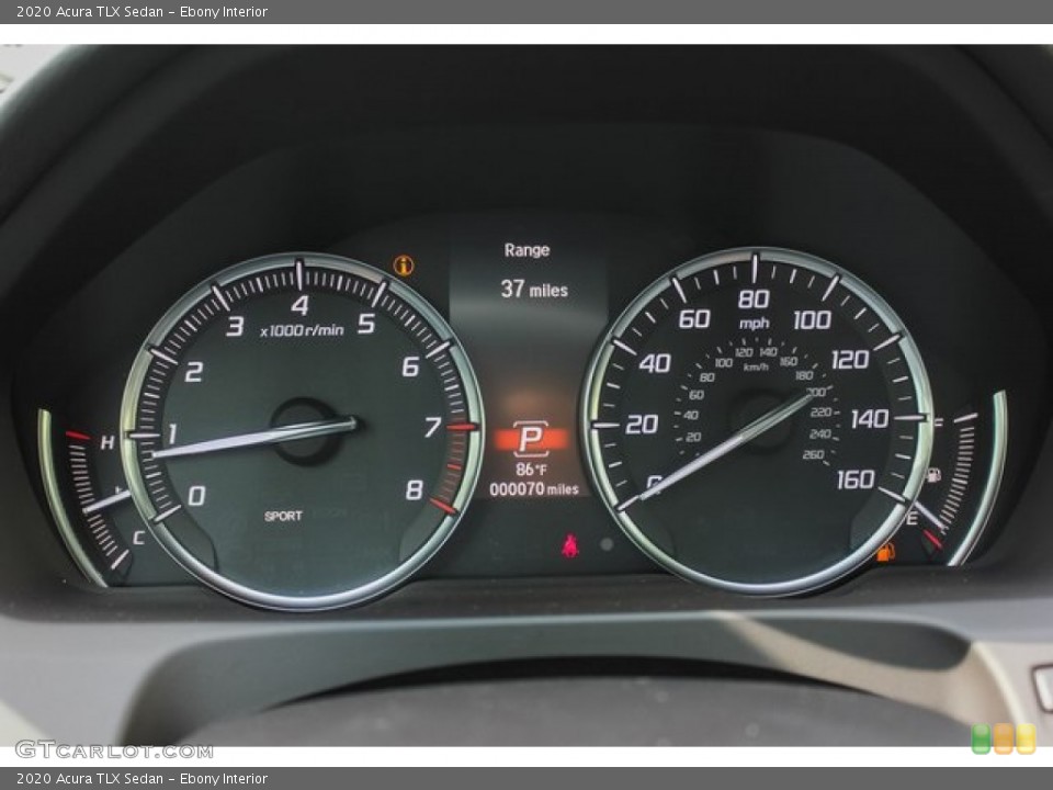 Ebony Interior Gauges for the 2020 Acura TLX Sedan #134263894