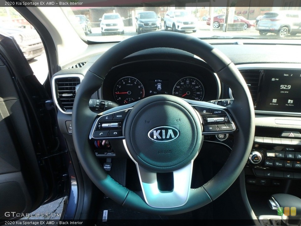 Black Interior Steering Wheel for the 2020 Kia Sportage EX AWD #134274382