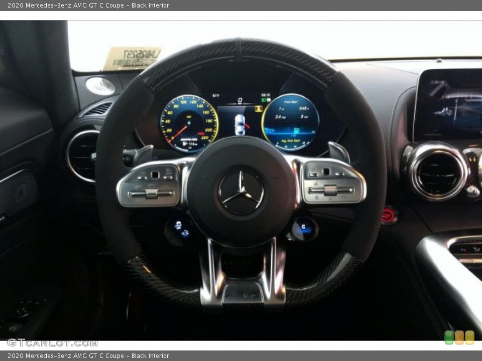 Black Interior Steering Wheel for the 2020 Mercedes-Benz AMG GT C Coupe #134288536