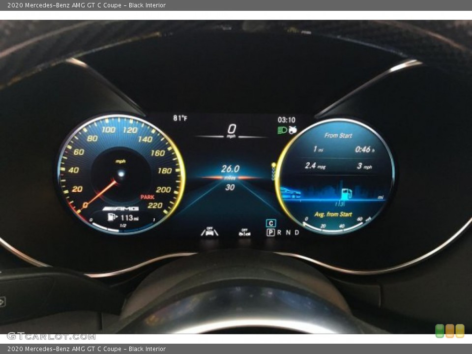 Black Interior Gauges for the 2020 Mercedes-Benz AMG GT C Coupe #134288710