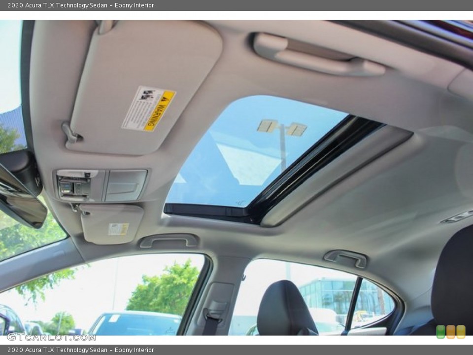 Ebony Interior Sunroof for the 2020 Acura TLX Technology Sedan #134300255