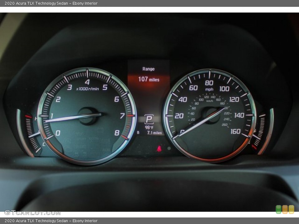 Ebony Interior Gauges for the 2020 Acura TLX Technology Sedan #134300583