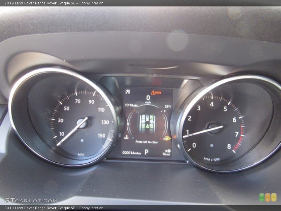 Ebony Interior Gauges for the 2019 Land Rover Range Rover Evoque SE #134310913