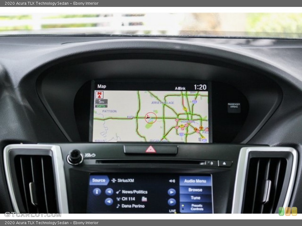 Ebony Interior Navigation for the 2020 Acura TLX Technology Sedan #134314444