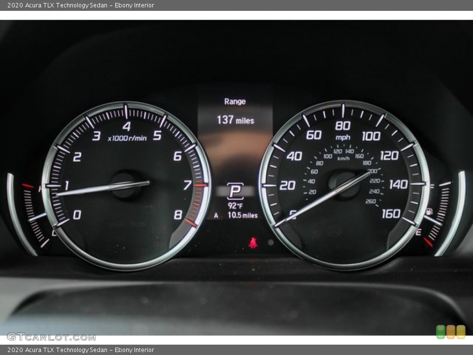 Ebony Interior Gauges for the 2020 Acura TLX Technology Sedan #134314552