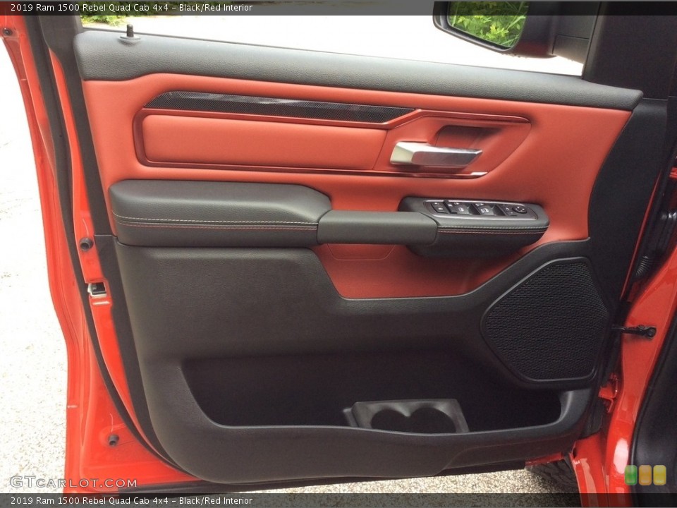 Black/Red Interior Door Panel for the 2019 Ram 1500 Rebel Quad Cab 4x4 #134327936