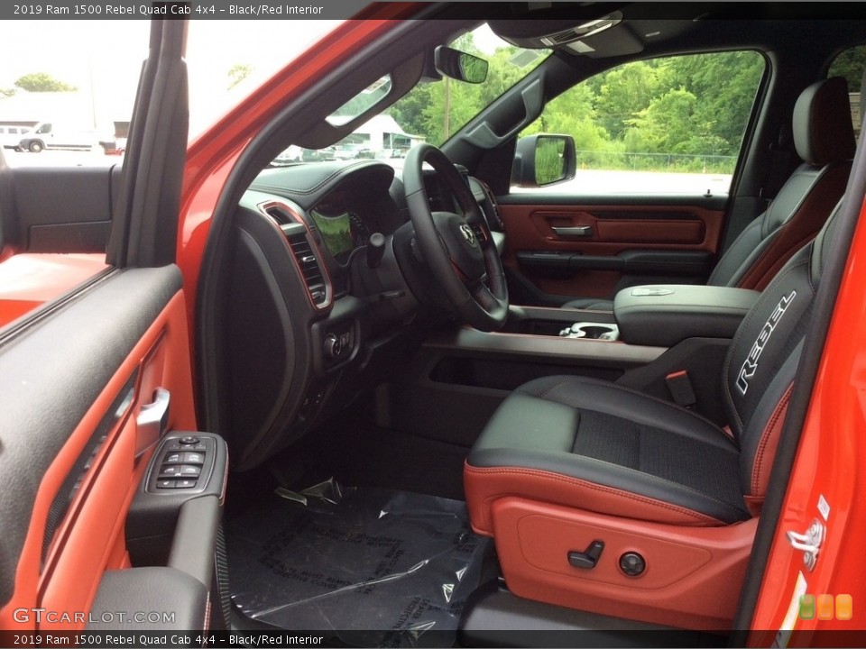 Black/Red Interior Front Seat for the 2019 Ram 1500 Rebel Quad Cab 4x4 #134327972