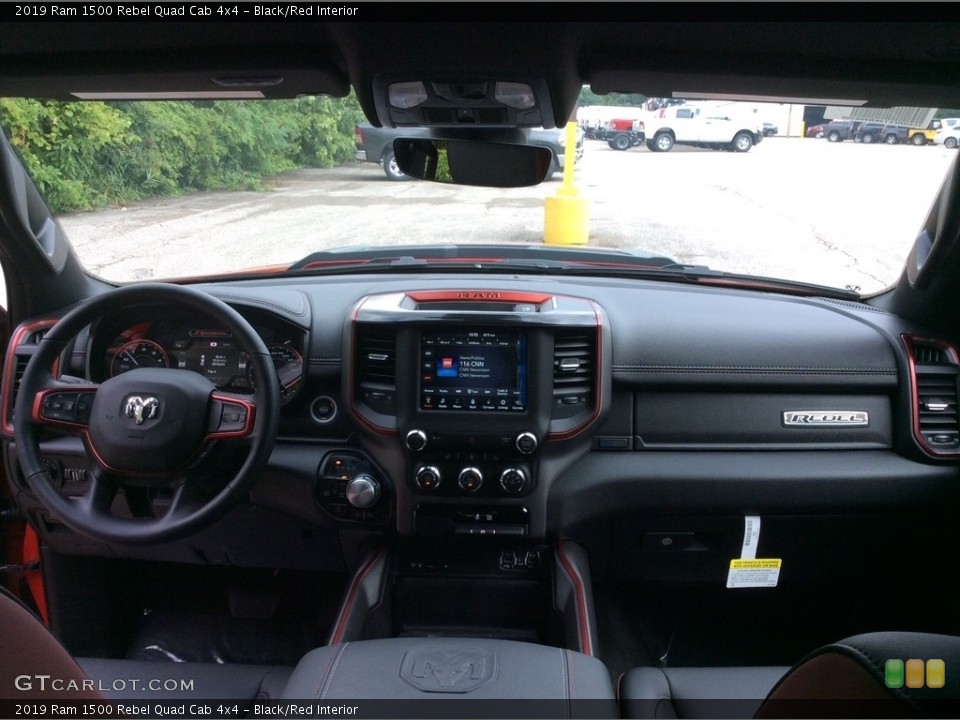 Black/Red Interior Dashboard for the 2019 Ram 1500 Rebel Quad Cab 4x4 #134328017