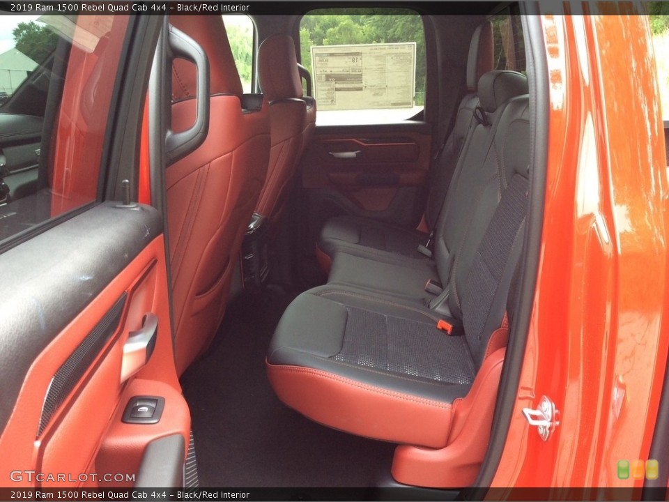 Black/Red Interior Rear Seat for the 2019 Ram 1500 Rebel Quad Cab 4x4 #134328152