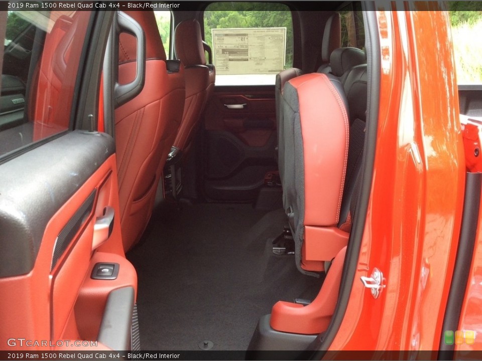 Black/Red Interior Rear Seat for the 2019 Ram 1500 Rebel Quad Cab 4x4 #134328173