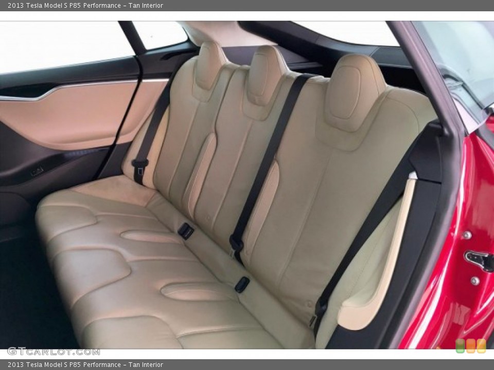 Tan Interior Rear Seat for the 2013 Tesla Model S P85 Performance #134335745