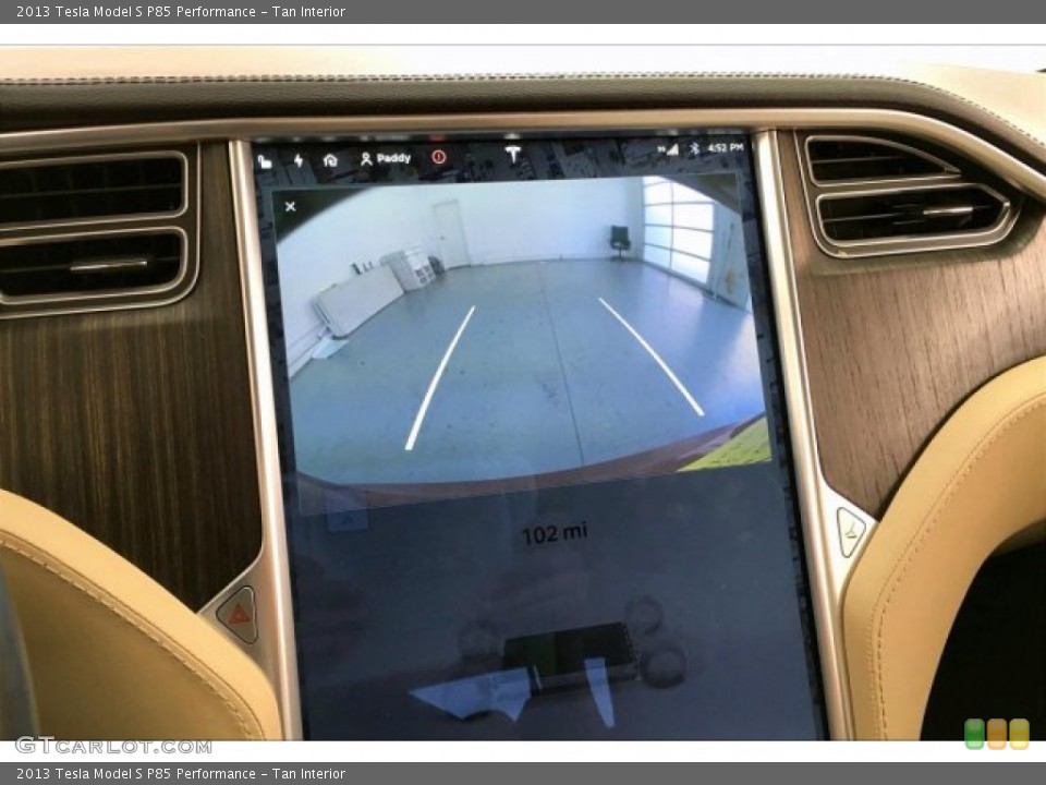 Tan Interior Navigation for the 2013 Tesla Model S P85 Performance #134335811
