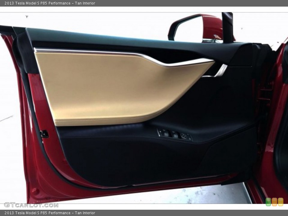 Tan Interior Door Panel for the 2013 Tesla Model S P85 Performance #134335847