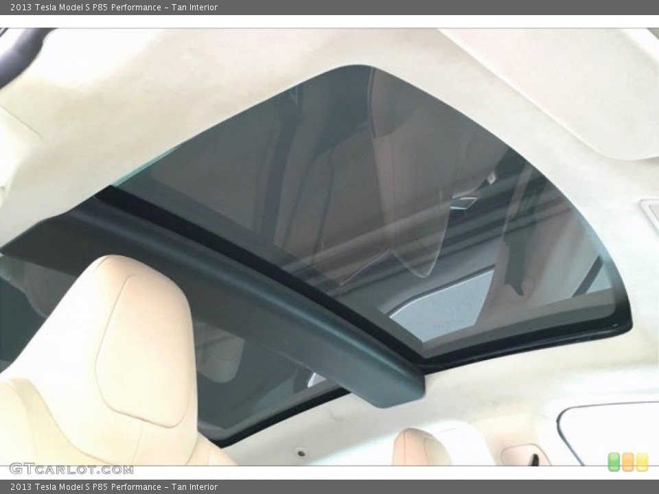 Tan Interior Sunroof for the 2013 Tesla Model S P85 Performance #134335880