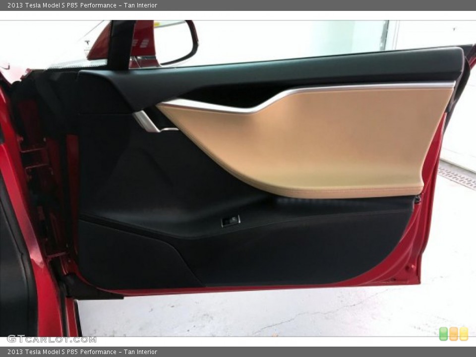 Tan Interior Door Panel for the 2013 Tesla Model S P85 Performance #134335889
