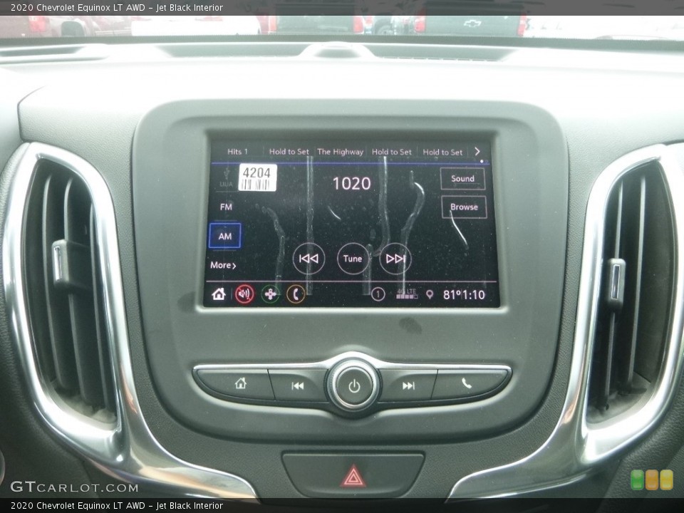 Jet Black Interior Controls for the 2020 Chevrolet Equinox LT AWD #134343339